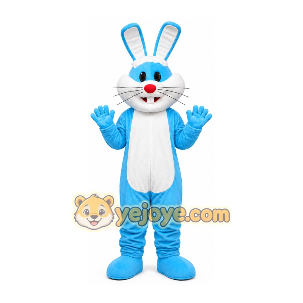 Blue Rabbit Mascot Costume Blue Rabbit Mascot Costume