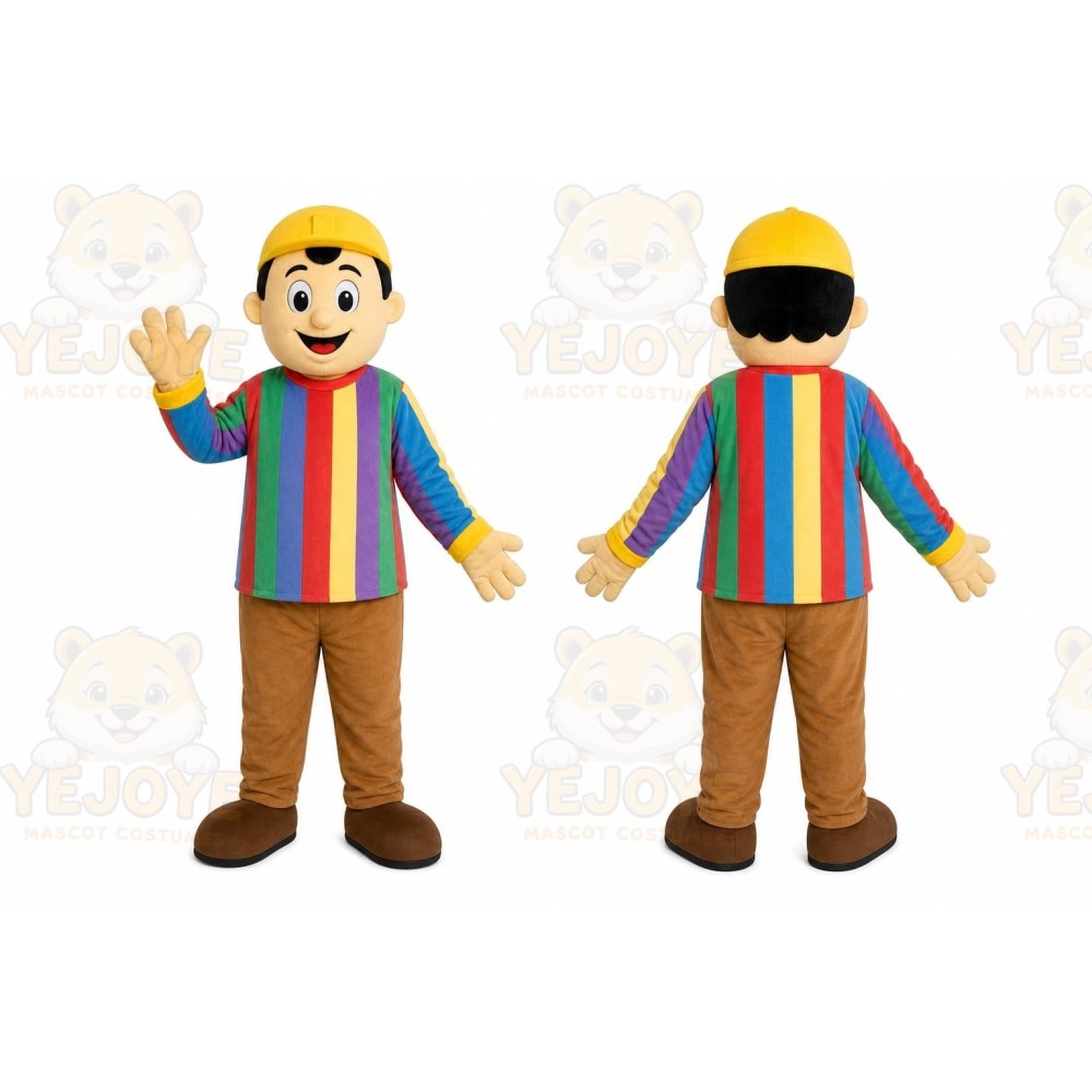 Rainbow Vest Boy Mascot Costume