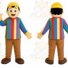 Rainbow Vest Boy Mascot Costume