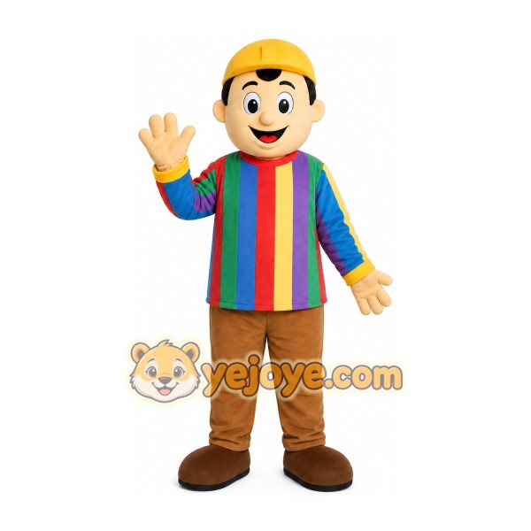 Rainbow Vest Boy Mascot Costume