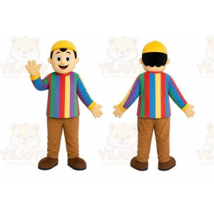 Rainbow Vest Boy Mascot Costume