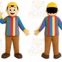 Rainbow Vest Boy Mascot Costume