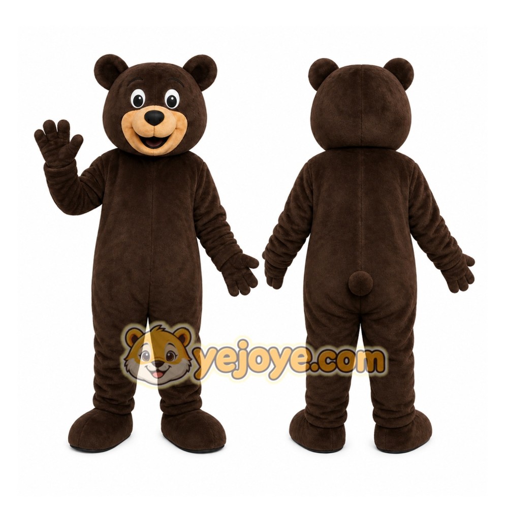 Dark Brown Bear Mascot Costume Dark Brown Bear Mascot Costume