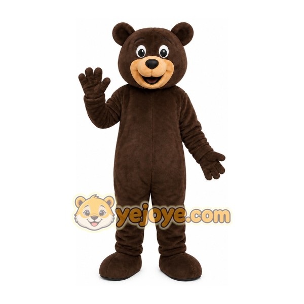 Dark Brown Bear Mascot Costume