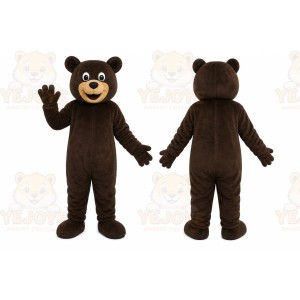 Dark Brown Bear Mascot Costume