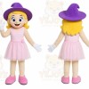 Purple Hat Girl Mascot Costume