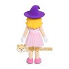 Purple Hat Girl Mascot Costume