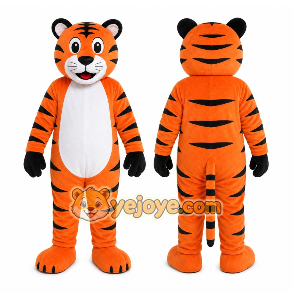 Orange Tiger Mascot Costume Orange Tiger Mascot Costume