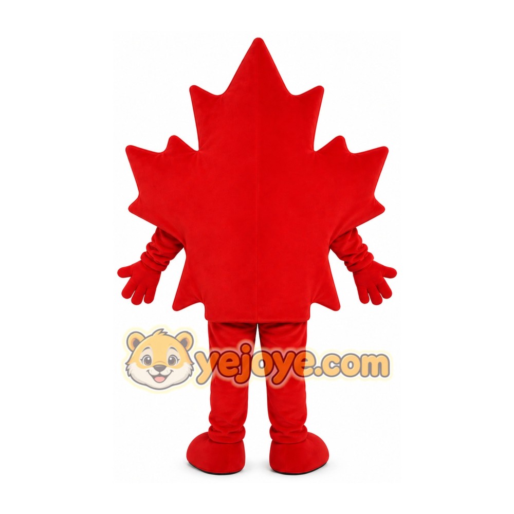 Red Maple Leaf Mascot Costume Red Maple Leaf Mascot Costume