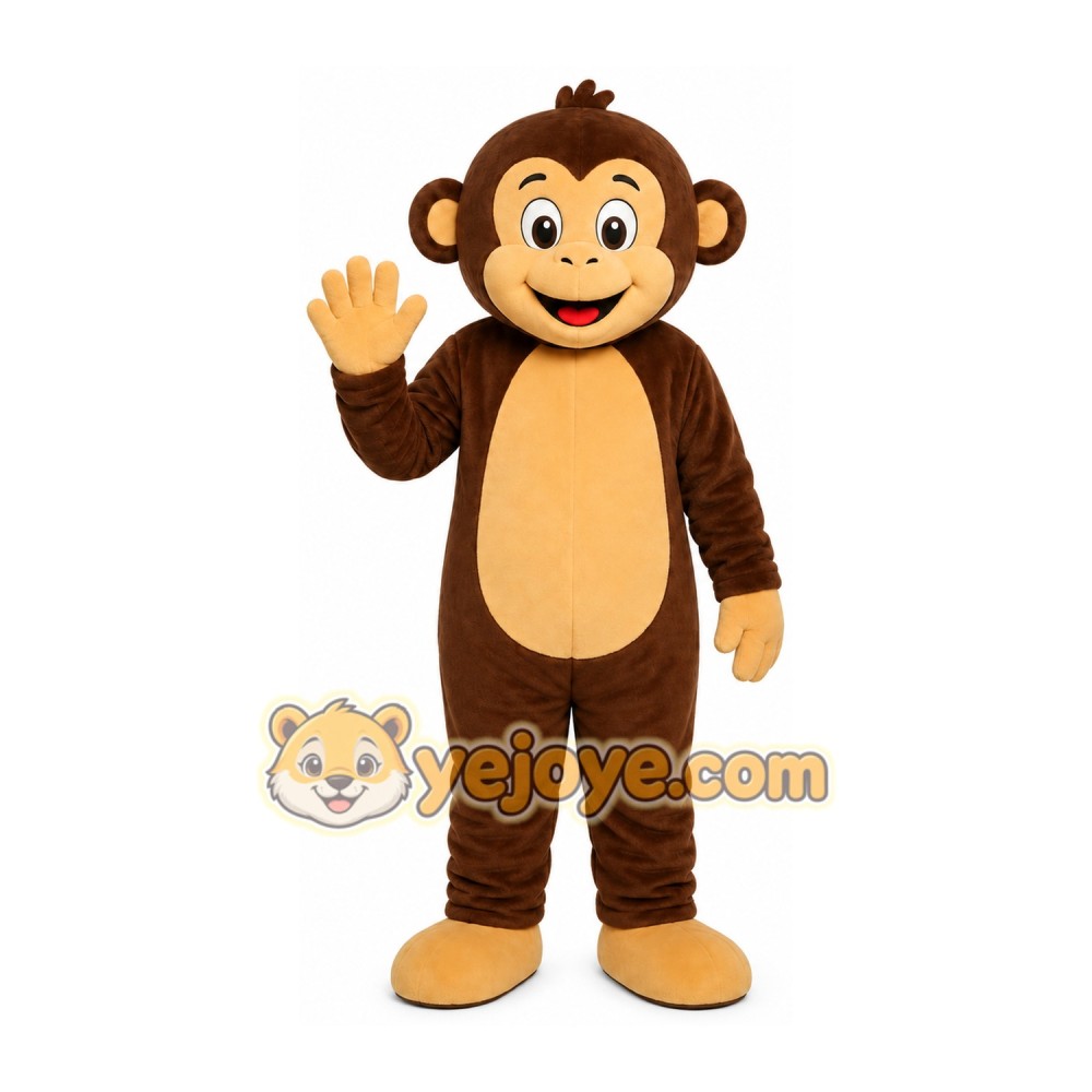Brown Monkey Mascot Costume Brown Monkey Mascot Costume