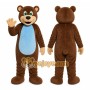 Brown Bear Blue Belly Mascot Costume