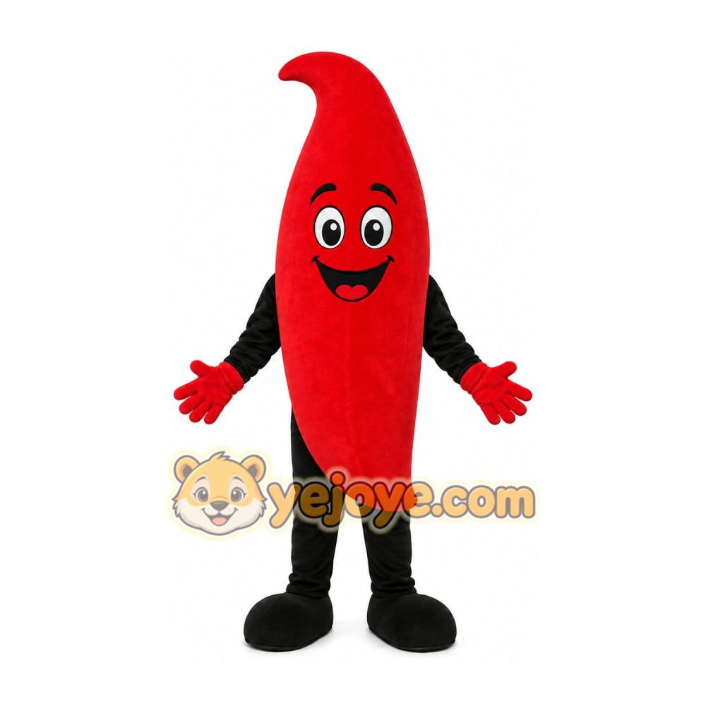 Red Chili Pepper Mascot Costume Red Chili Pepper Mascot Costume
