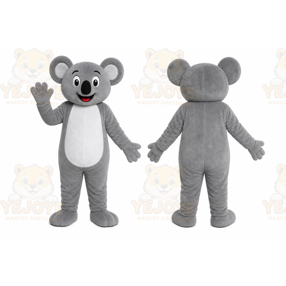 Gray Koala Mascot Costume