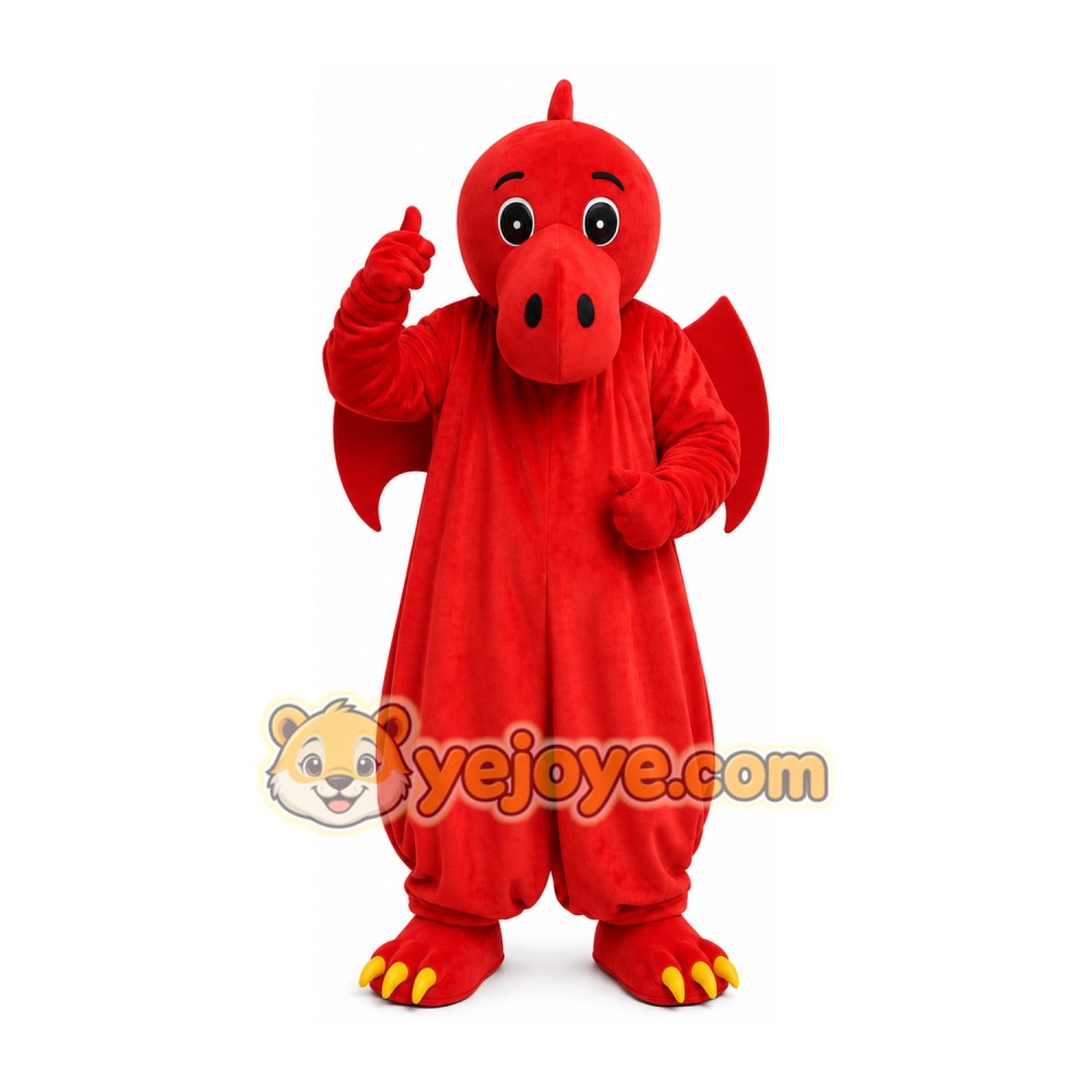 Red Dragon Mascot Costume Adult Plush Fantasy Character Suit Red Dragon Mascot Costume Adult Plush Fantasy Character Suit