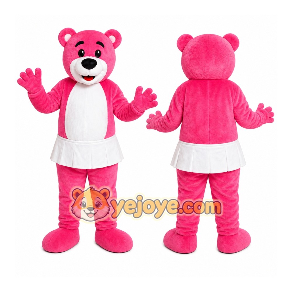 Pink Bear Mascot Costume Pink Bear Mascot Costume