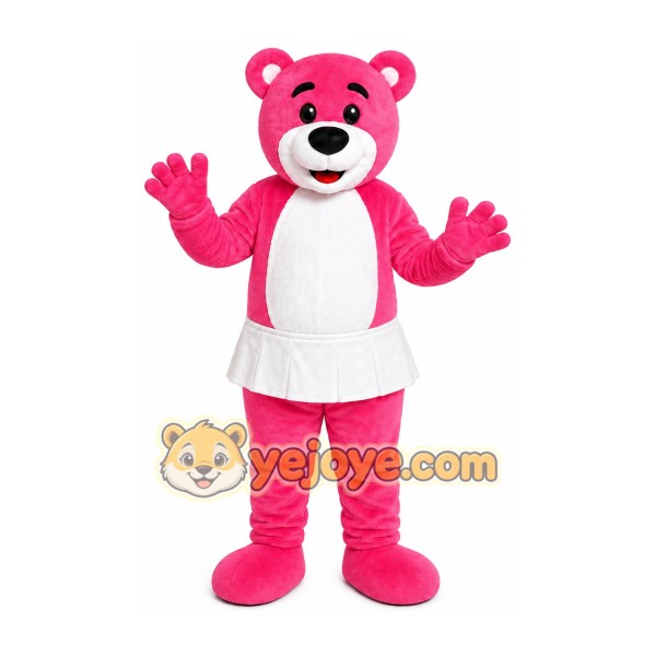 Pink Bear Mascot Costume