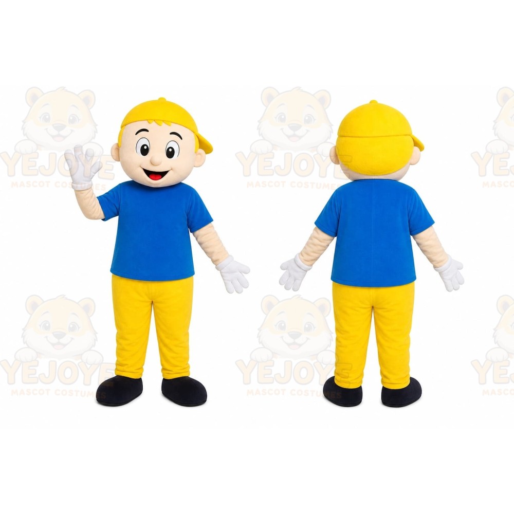 Blond Boy Mascot Costume