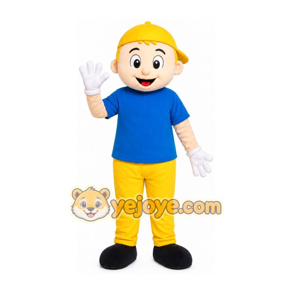 Blond Boy Mascot Costume