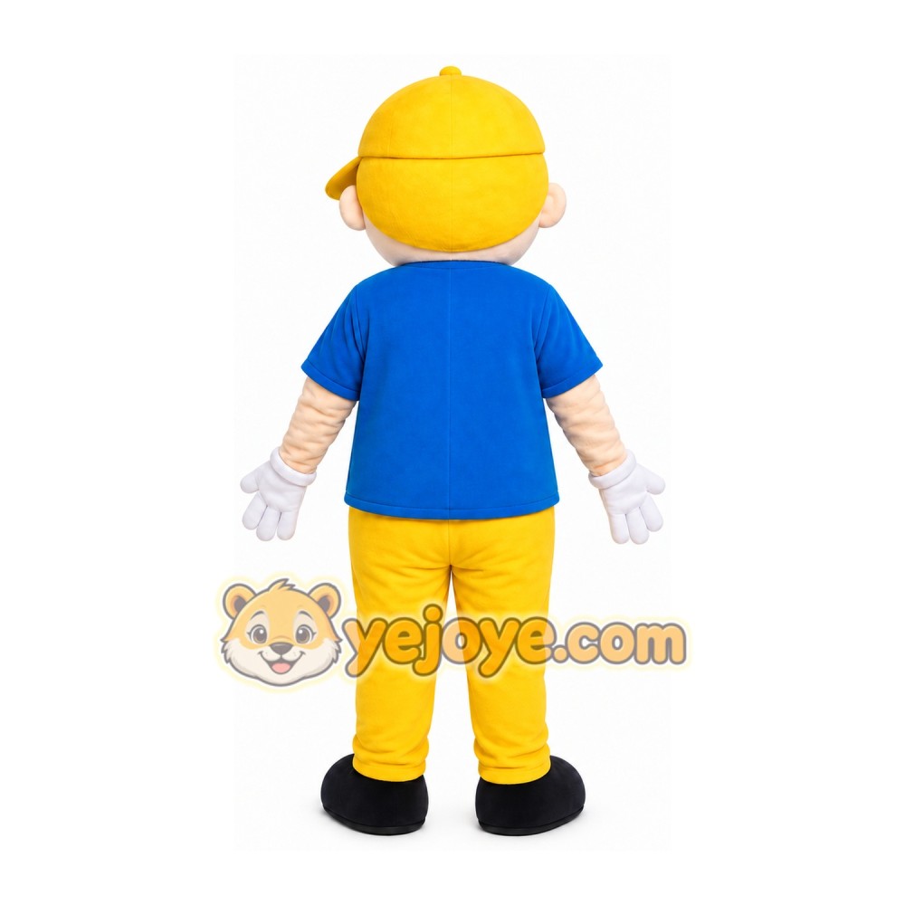 Blond Boy Mascot Costume Blond Boy Mascot Costume