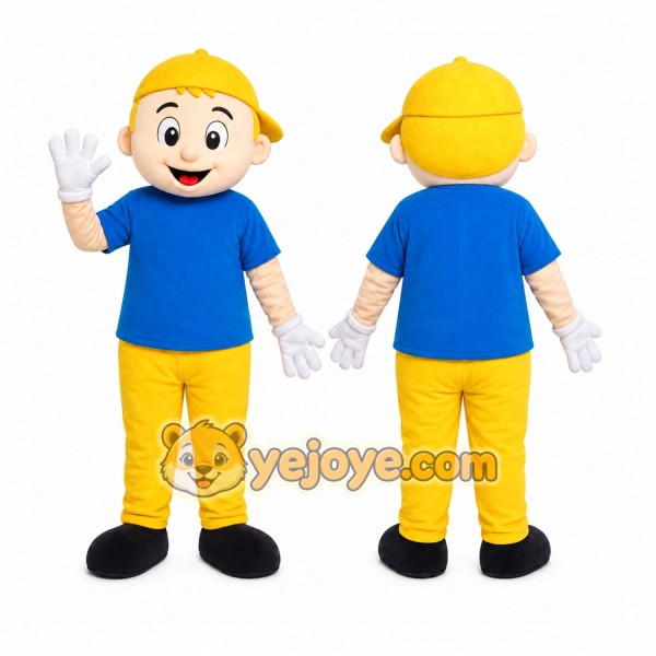 Blond Boy Mascot Costume