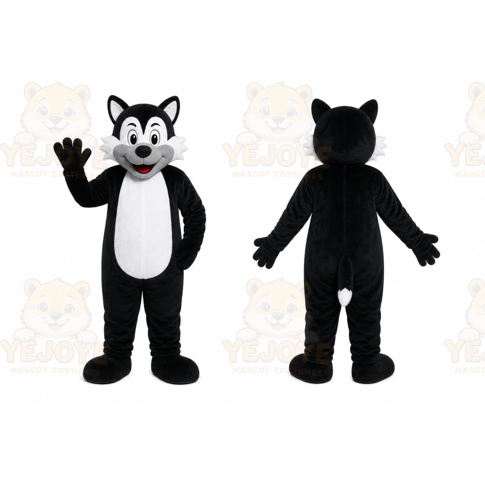 Black Wolf Mascot Costume