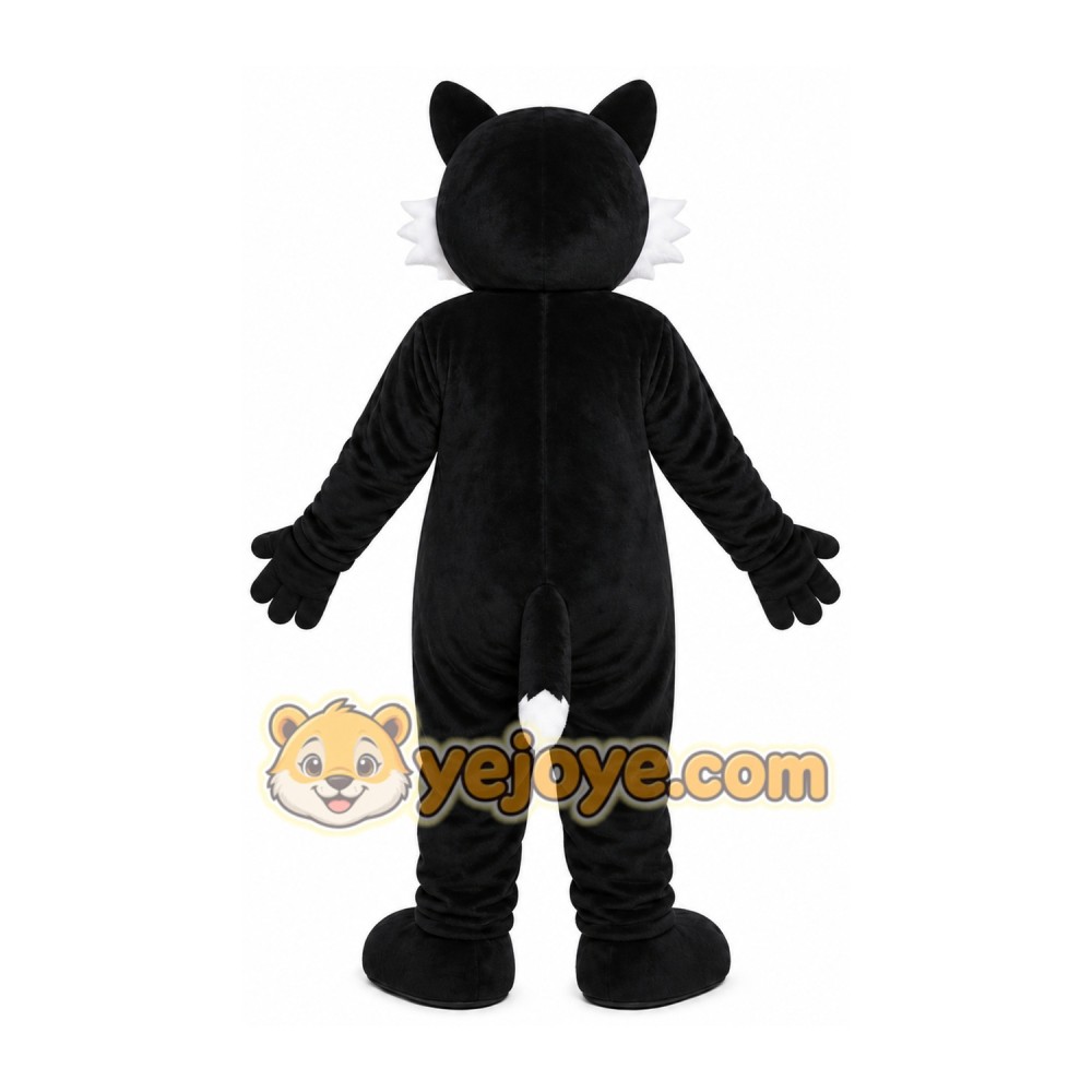 Black Wolf Mascot Costume Black Wolf Mascot Costume