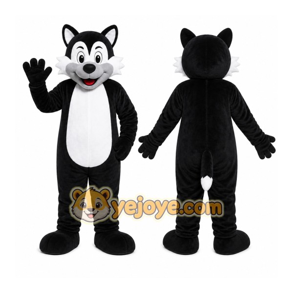 Black Wolf Mascot Costume