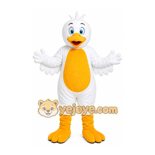 White Duck Mascot Costume White Duck Mascot Costume
