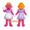 Pink Maid Girl Mascot Costume