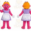 Pink Maid Girl Mascot Costume