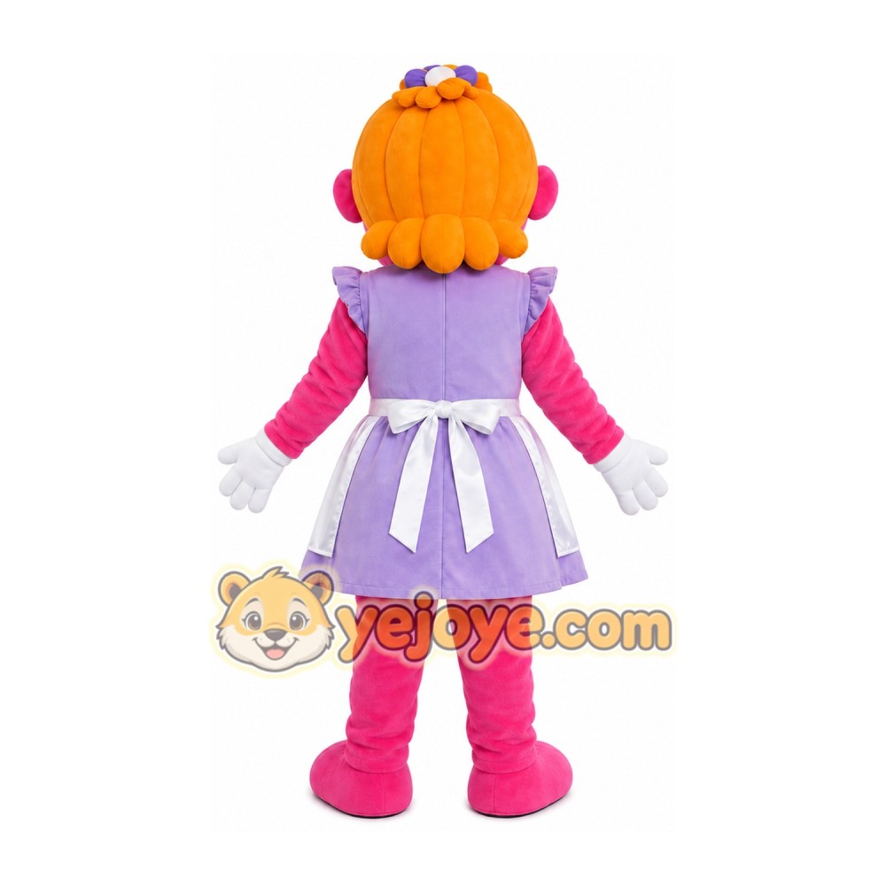 Pink Maid Girl Mascot Costume