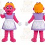 Pink Maid Girl Mascot Costume