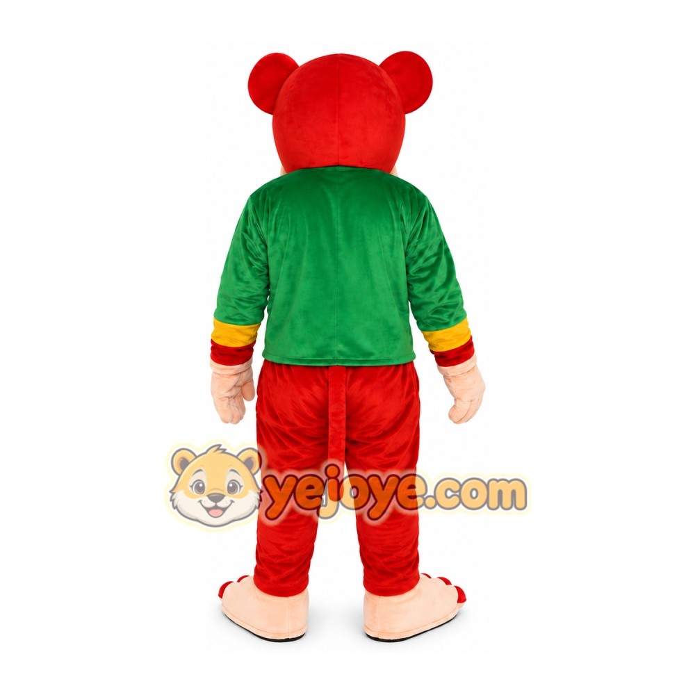 Red Green Monkey Mascot Costume Red Green Monkey Mascot Costume