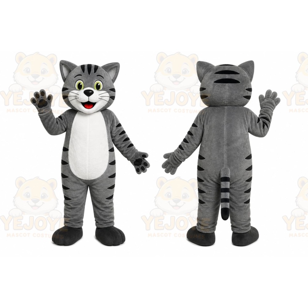 Gray Cat Mascot Costume