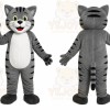 Gray Cat Mascot Costume
