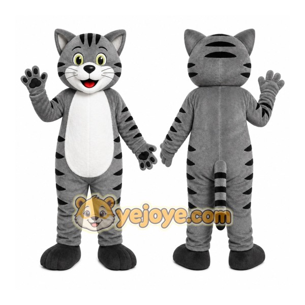 Gray Cat Mascot Costume