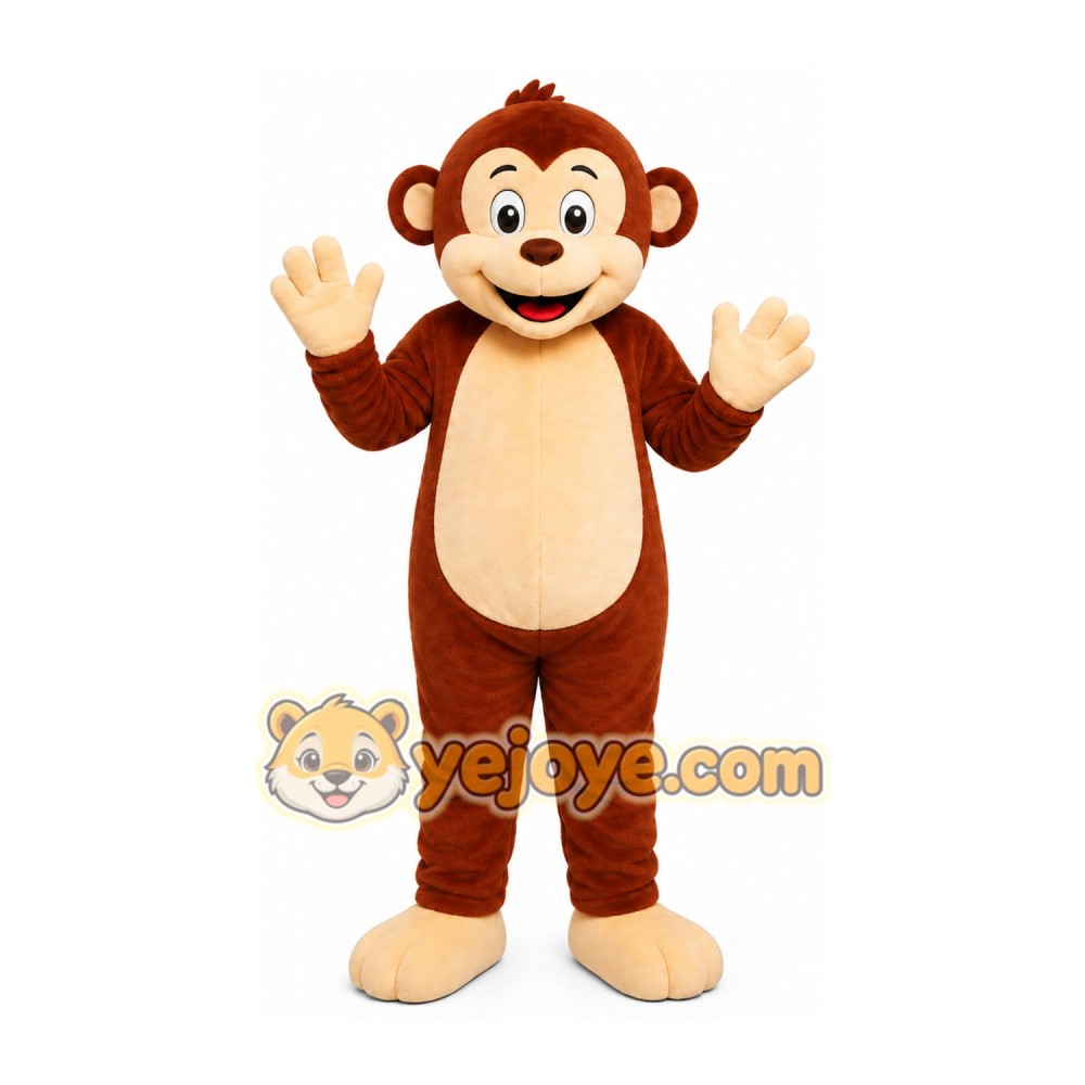 Brown Monkey Mascot Costume Brown Monkey Mascot Costume