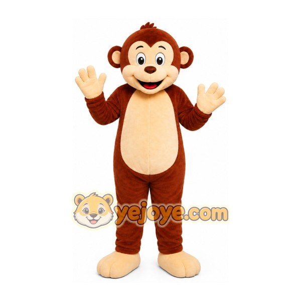 Brown Monkey Mascot Costume Brown Monkey Mascot Costume