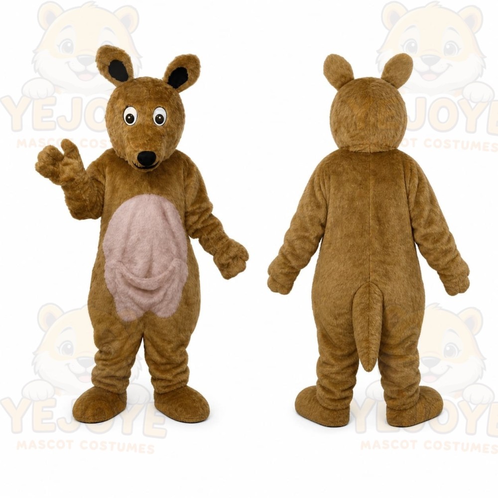 Brown Kangaroo Mascot Costume
