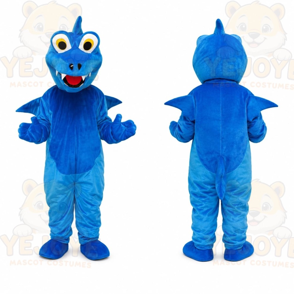 Blue Dragon Mascot Costume