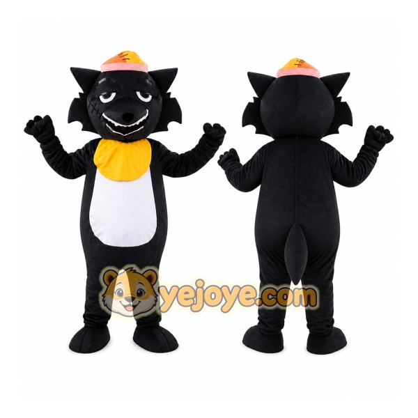 Black Big Bad Wolf Mascot Costume