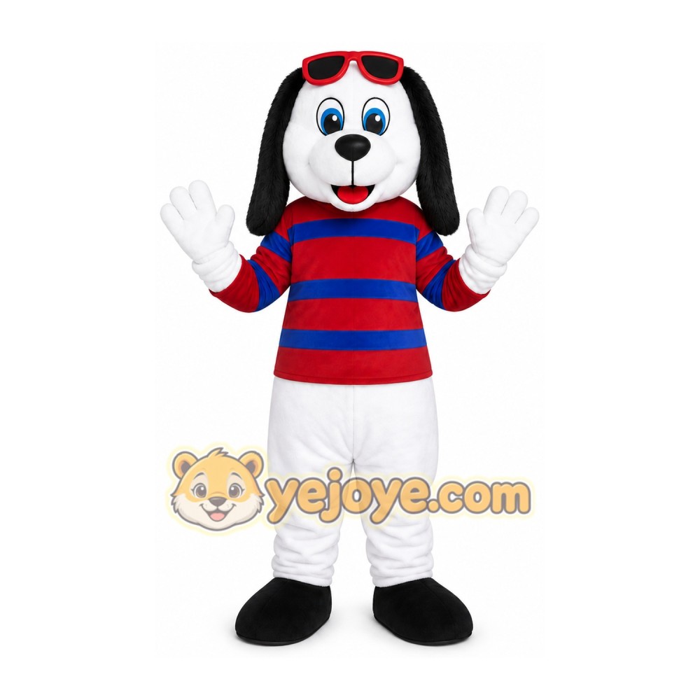 Striped Puppy Mascot Costume Striped Puppy Mascot Costume