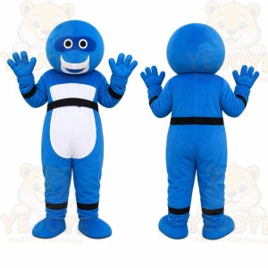 Blue Round Monster Mascot Costume