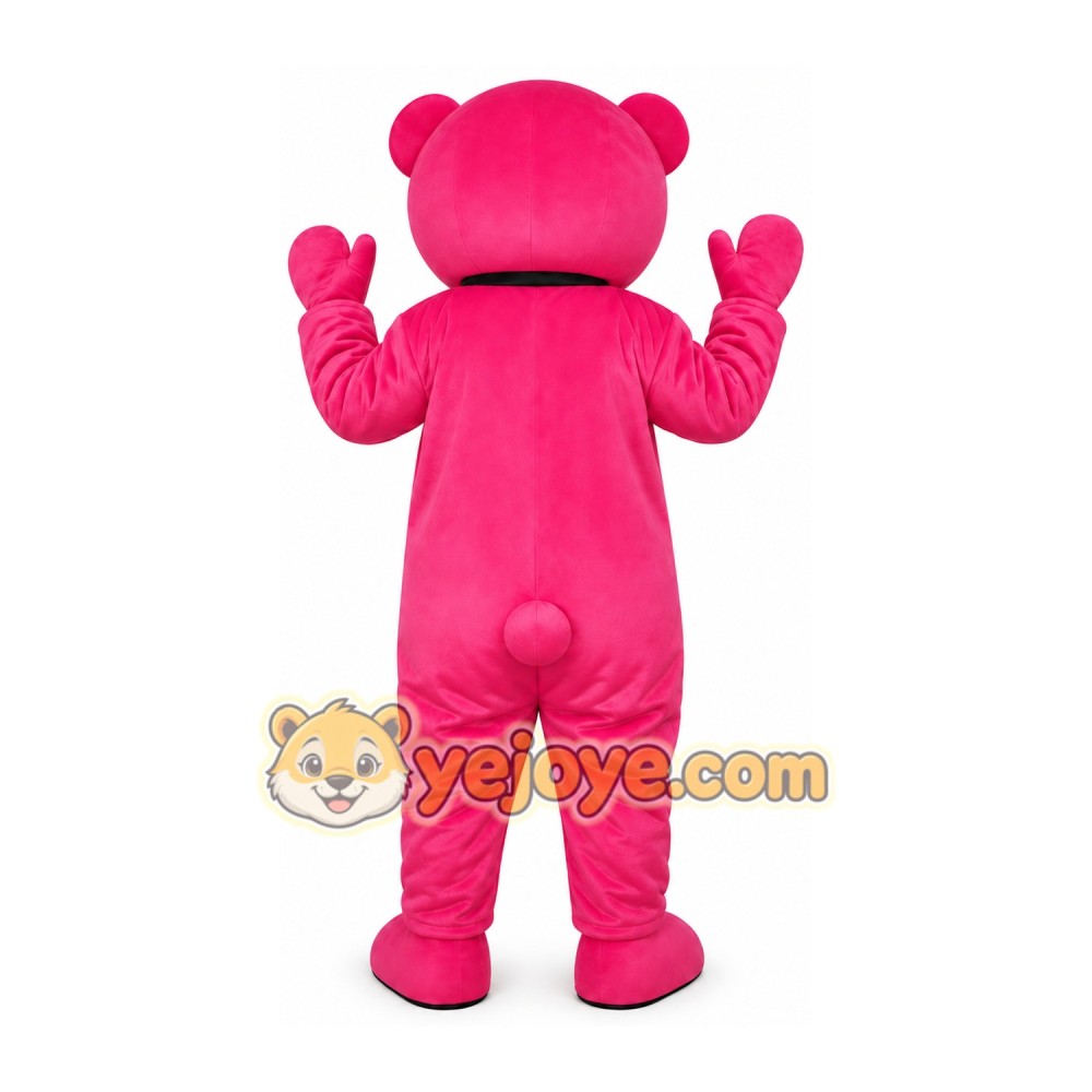Pink Bear Bow Tie Mascot Costume Pink Bear Bow Tie Mascot Costume