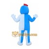 Blue Cartoon Character Mascot Costume Blue Cartoon Character Mascot Costume