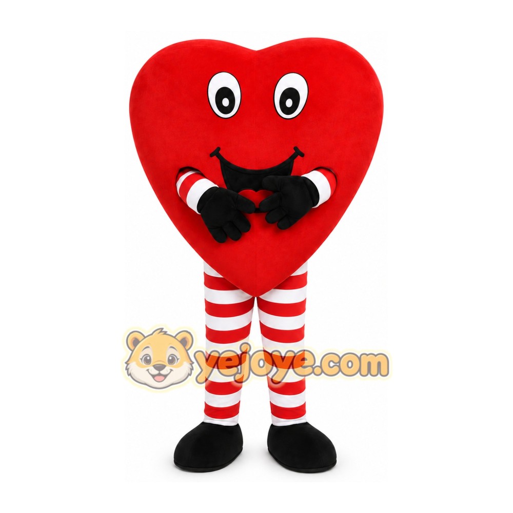 Red Heart Mascot Costume Red Heart Mascot Costume