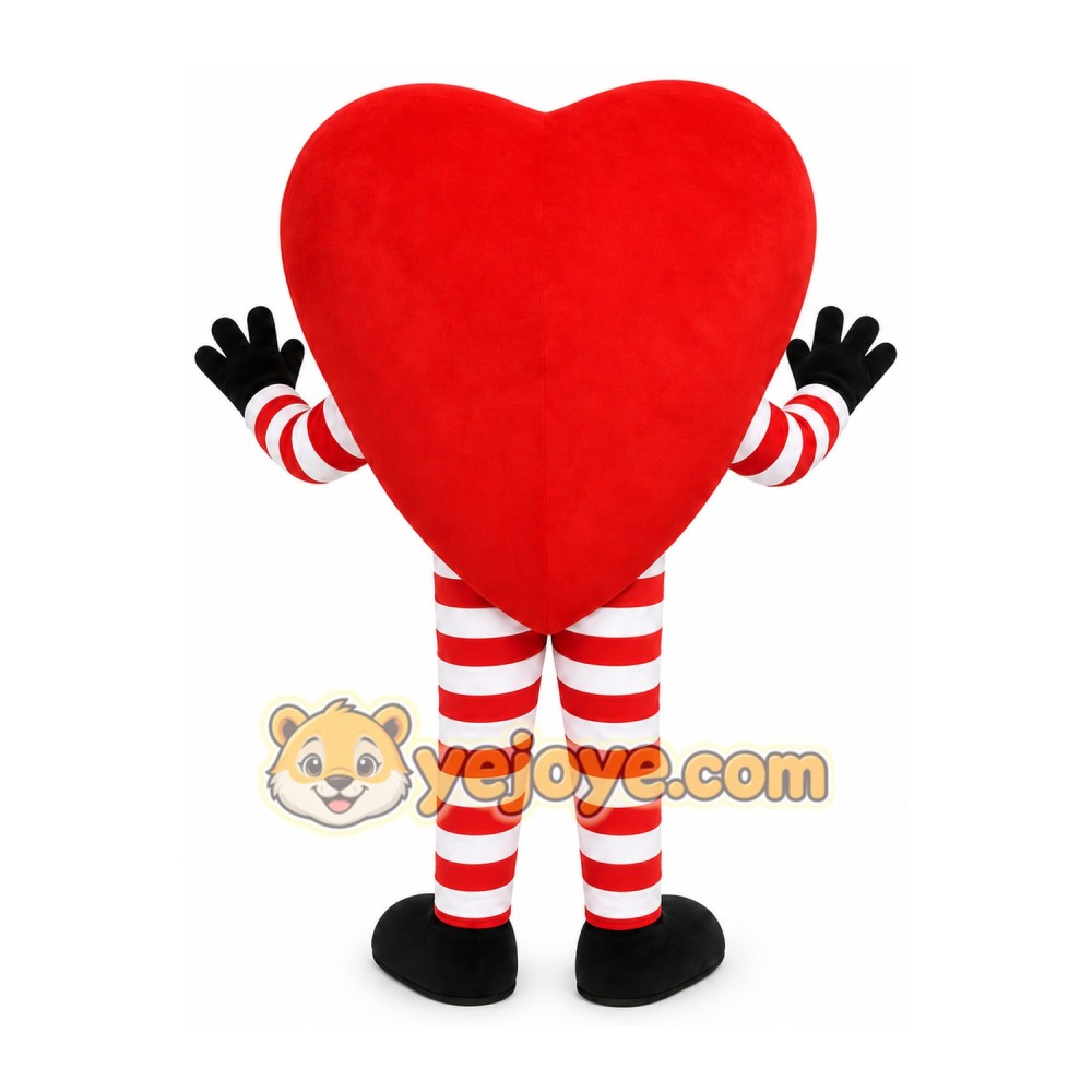 Red Heart Mascot Costume Red Heart Mascot Costume