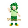 Green Hair Boy Mascot Costume