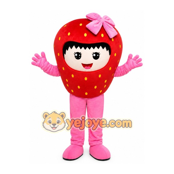 Strawberry Girl Mascot Costume