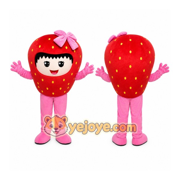 Strawberry Girl Mascot Costume
